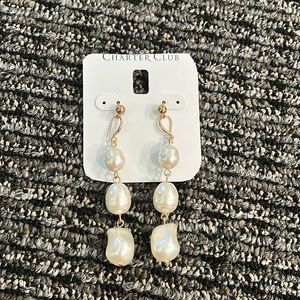 Brand New Dangling White Gold Stones | With Original Packaging |  Charter Club